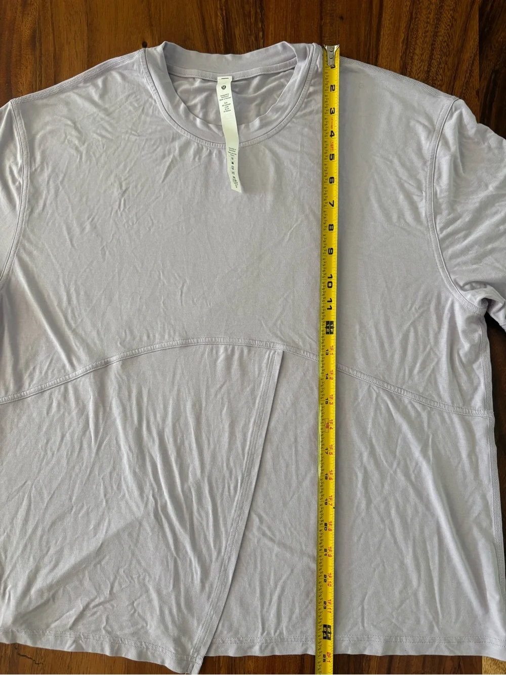 Lululemon Modal-Silk Blend Tie-Front Yoga T-Shirt In Faint Lavender Size 10